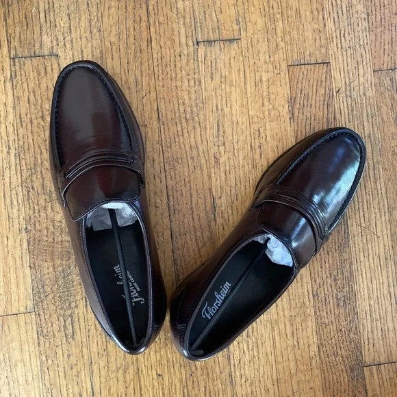 Florsheim Men's Como Dress Loafer Shoes NEW Black Cherry Color 10 - Picture 6 of 8